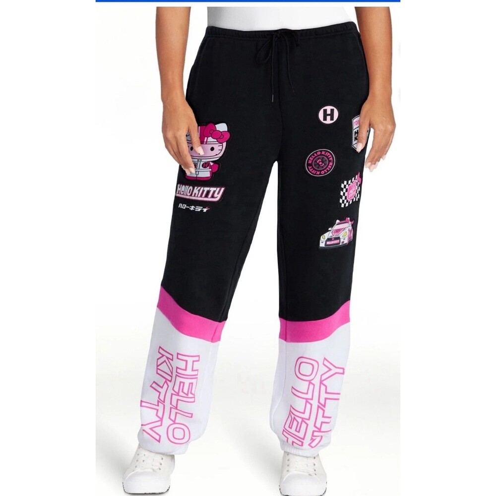 NEW Hello Kitty Car Racing Themed Women's Jogger Sweat Pants Size XS